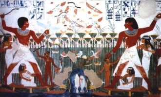 Jagd im Papyrusdickicht - Szene im Grab des Nacht